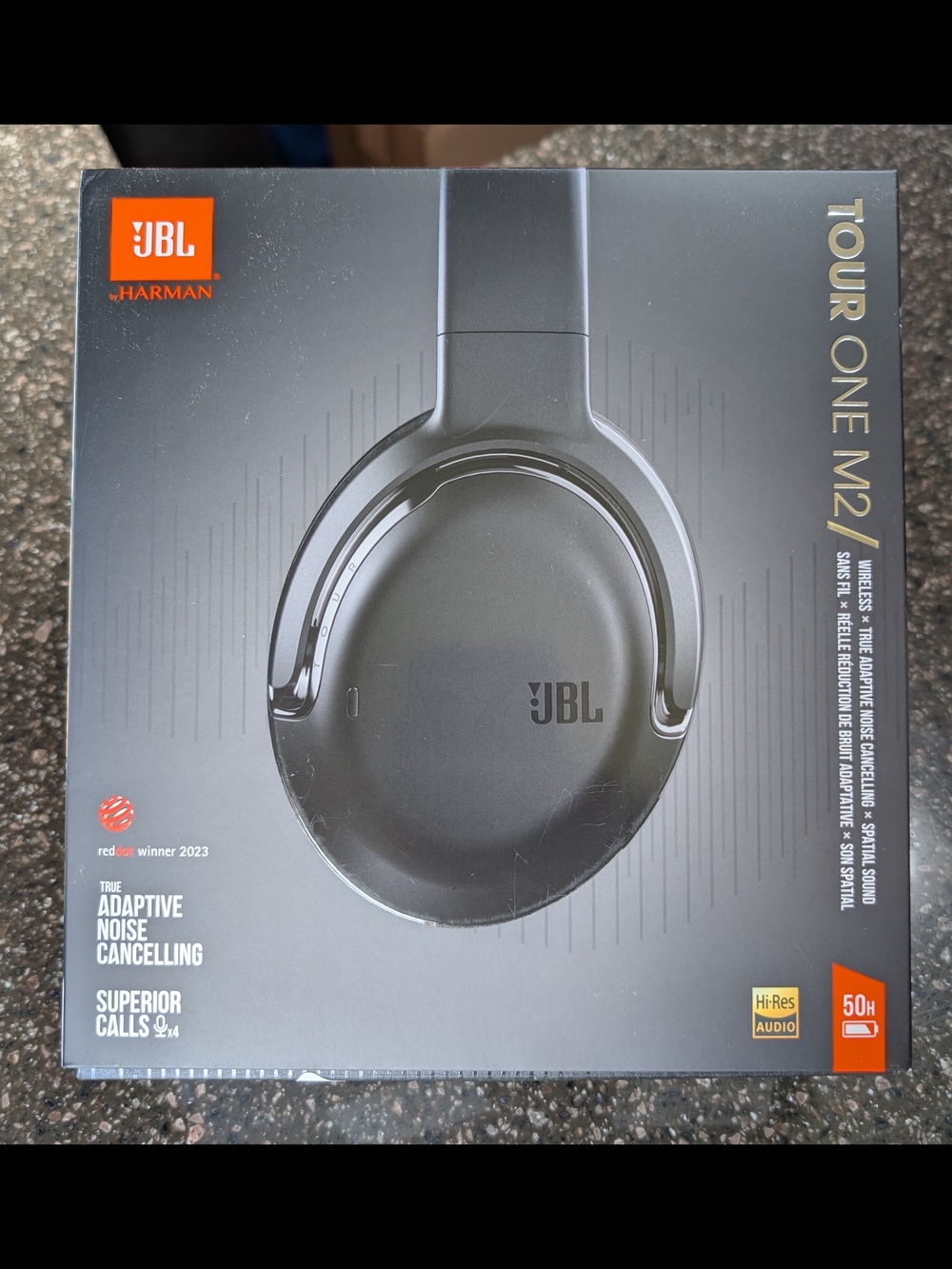 JBL Tour One M2 Wireless Over-Ear Headphones - Black